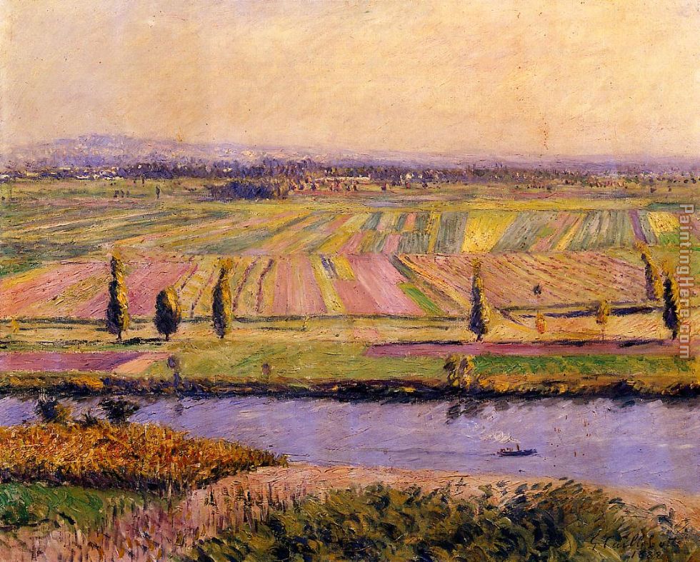 The Gennevilliers Plain Seen from the Slopes of Argenteuil painting - Gustave Caillebotte The Gennevilliers Plain Seen from the Slopes of Argenteuil art painting